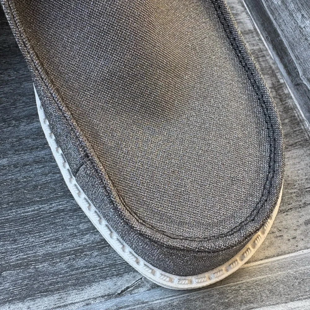 Hey Dude! NWOT Glitter Women’s Wendy Metallic Casual Shoe in Charcoal Size 10 - Picture 8 of 11